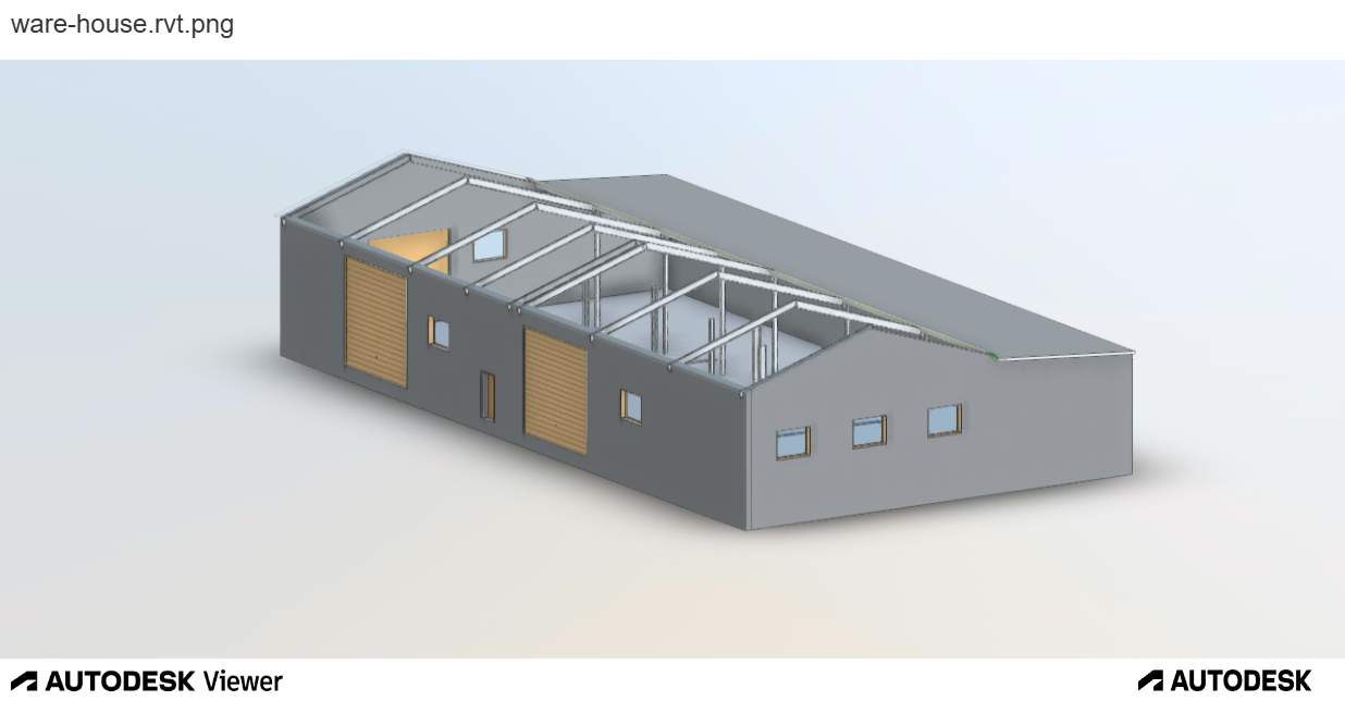Warehouse BIM model - structural detail